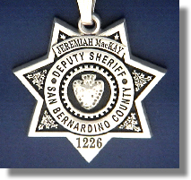 San Bernardino County Shreff's Badge Charms