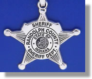 Randolph County, Indiana Sheriff Badge Charms