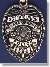 police casa grande badge arizona sadiamonds jewelry badges sgt tate lynch department