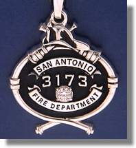 San Antonio, Texas fireman Department Badge Charms