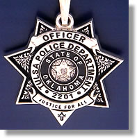 Tulsa, Oklahoma Police Badge Charms