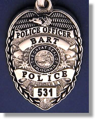 Bart, California Police Badge Charms