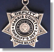 Harris County, Texas Sheriff Badge Charms