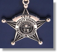 Franklin County, Ohio Police Badge Charms