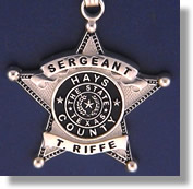 Hays County, Texas Sheriff Badge Charms