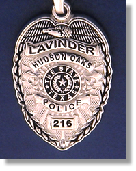 Hudson Oaks, Texas Police Badge Charms