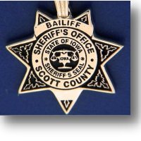 Scott County, Iowa Police Badge Charms