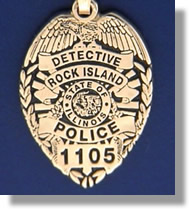 Rock Island, Illinois Police Badge Charms