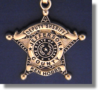 Jefferson County, Texas Sheriff Badge Charms