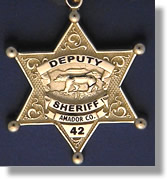 Amador County, California Sheriff Badge Charms