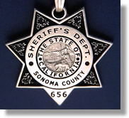 Sonoma County, California Sheriff Badge Charms