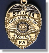 Upper Makefield Township, Pennsylvania Police Badge Charms