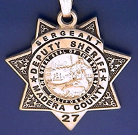 Madera, California Police Badge Charms