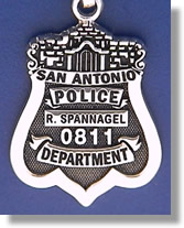 antonio san sadiamonds police badge charms