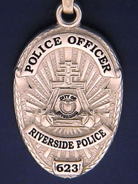 Riverside California Police Badge Charms