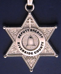 Riverside County, California Police Badge Charms