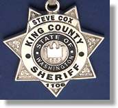 King County, Washington Police Badge Charms