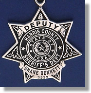 Harris County, Texas Sheriff Badge Charms