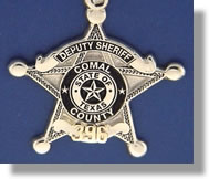 Comal County, Texas Sheriff Badge Charms