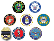 US Forces Memorial State Badge Pendants