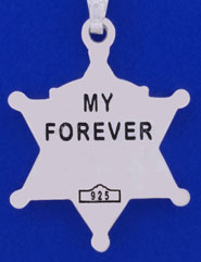 Flip Style Badge Pendant with Inscription