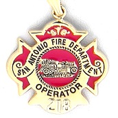 Firefighter Badge Pendant Enamel