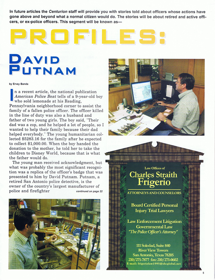 David Putnam Centurion Profile